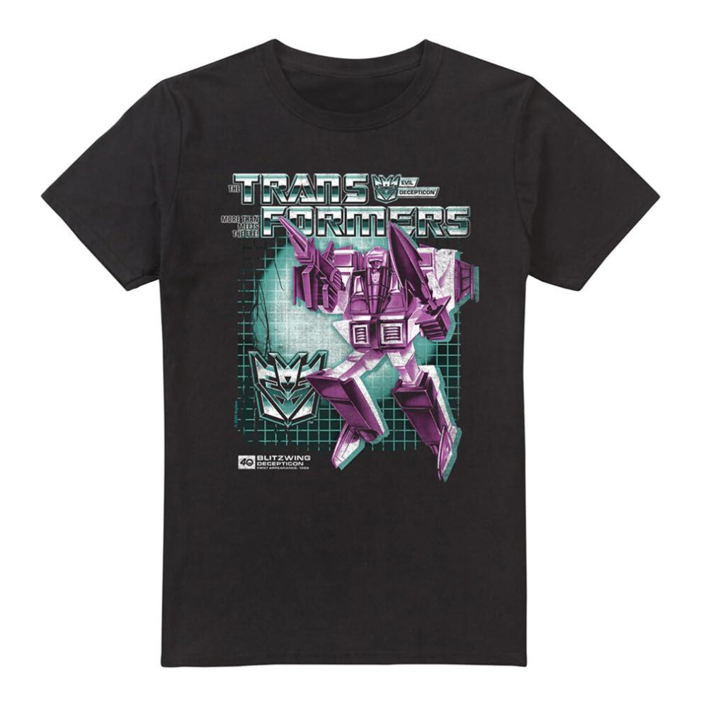 Transformers (M, ) Mens Blitzwing Box 40Th T-Shirt Black
