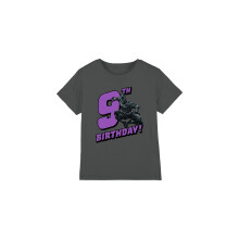 (7-8 Years, Charcoal) Black Panther Childrens/Kids 9th Birthday T-Shirt