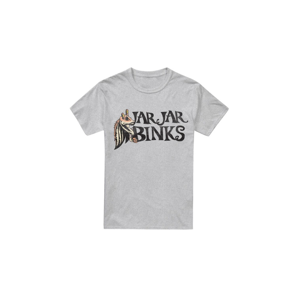 Star Wars (Xl, Sport Heather) Mens Jar Jar Binks T-Shirt Multicoloured