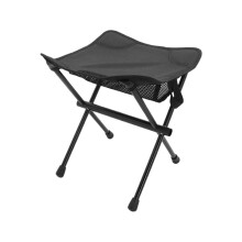 Ultraleichter, Tragbarer Klapphocker für Outdoor-Aktivitäten Wie Camping, Angeln und Anstehen, Schwarz