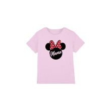 (12-13 Years, Pink) Disney Childrens/Kids Mama In Ears Minnie Mouse Mothers Day T-Shirt