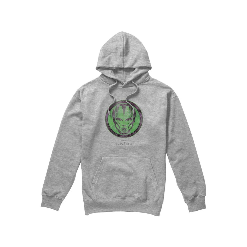 Marvel (S, Sport Heather) Mens Secret Invasion Badge Hoodie