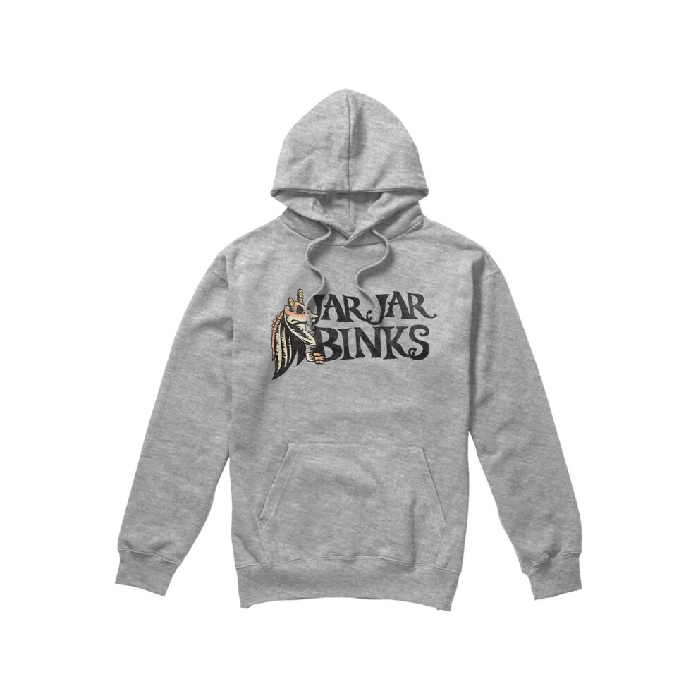Star Wars (S, Sport Heather) Mens Jar Jar Binks Hoodie Multicoloured