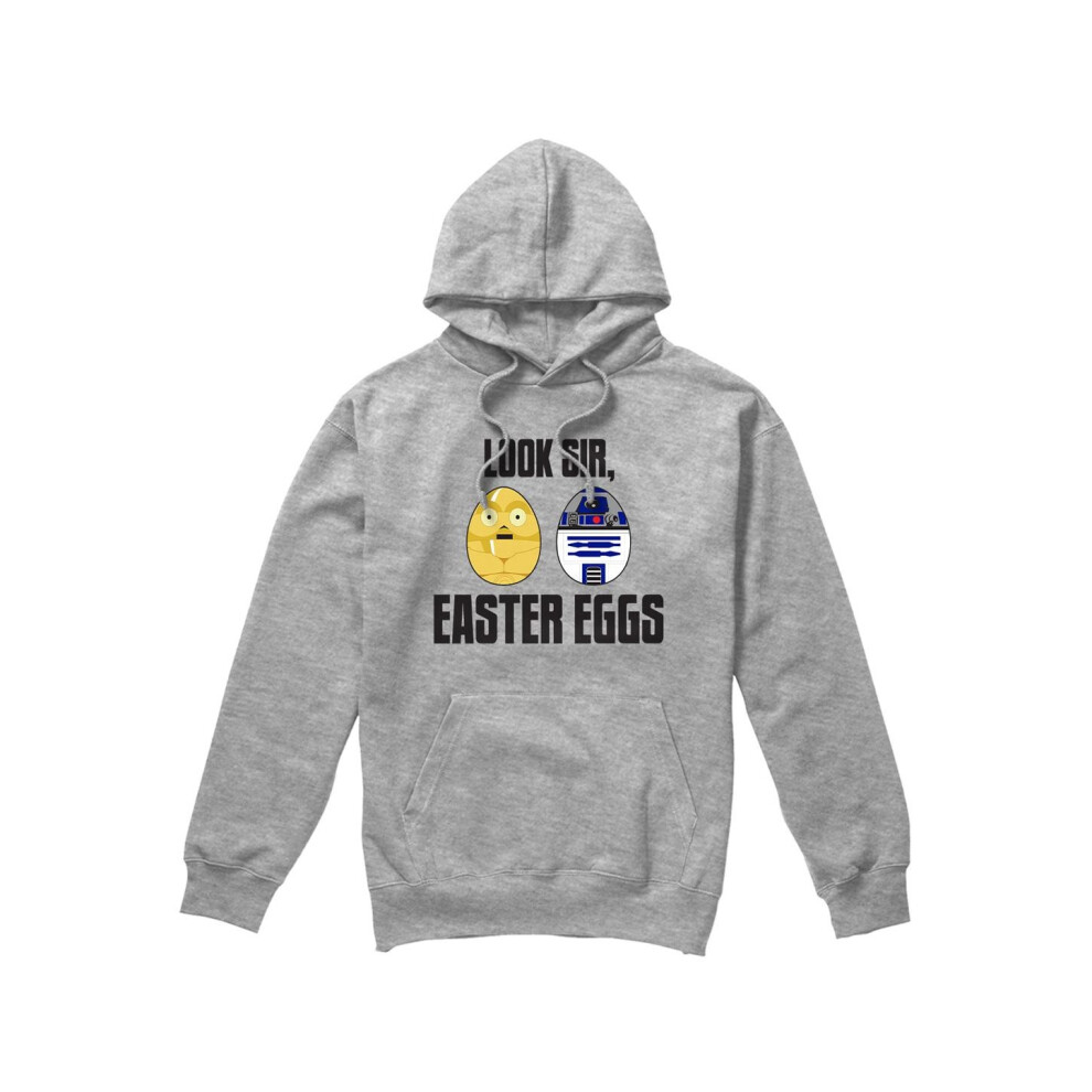 Star Wars (L, Sport Heather) Mens Look Sir, Easter Eggs Hoodie Multicoloured