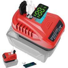 Adaptador de Cargador de Batería USB de 100 W para Batería para de 18 V, Portátil, Bidireccional, con Puerto USB y Tipo C.