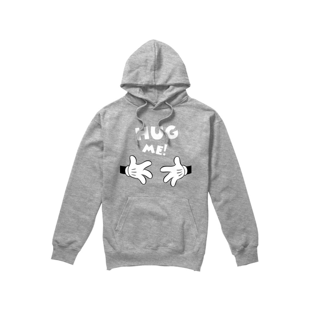Disney (Xl, Sport Heather) Mens Hug Me Mickey Mouse Valentine's Day Hoodie Multicoloured