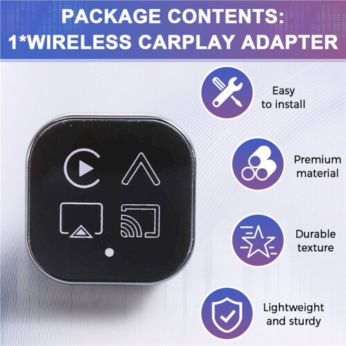 Adattatore CarPlay Wireless 4 In 1 per Mirroring Dello Schermo 'Auto, Compatibile con IOS e Android, da Cablato A Wireless, Plug And . 1