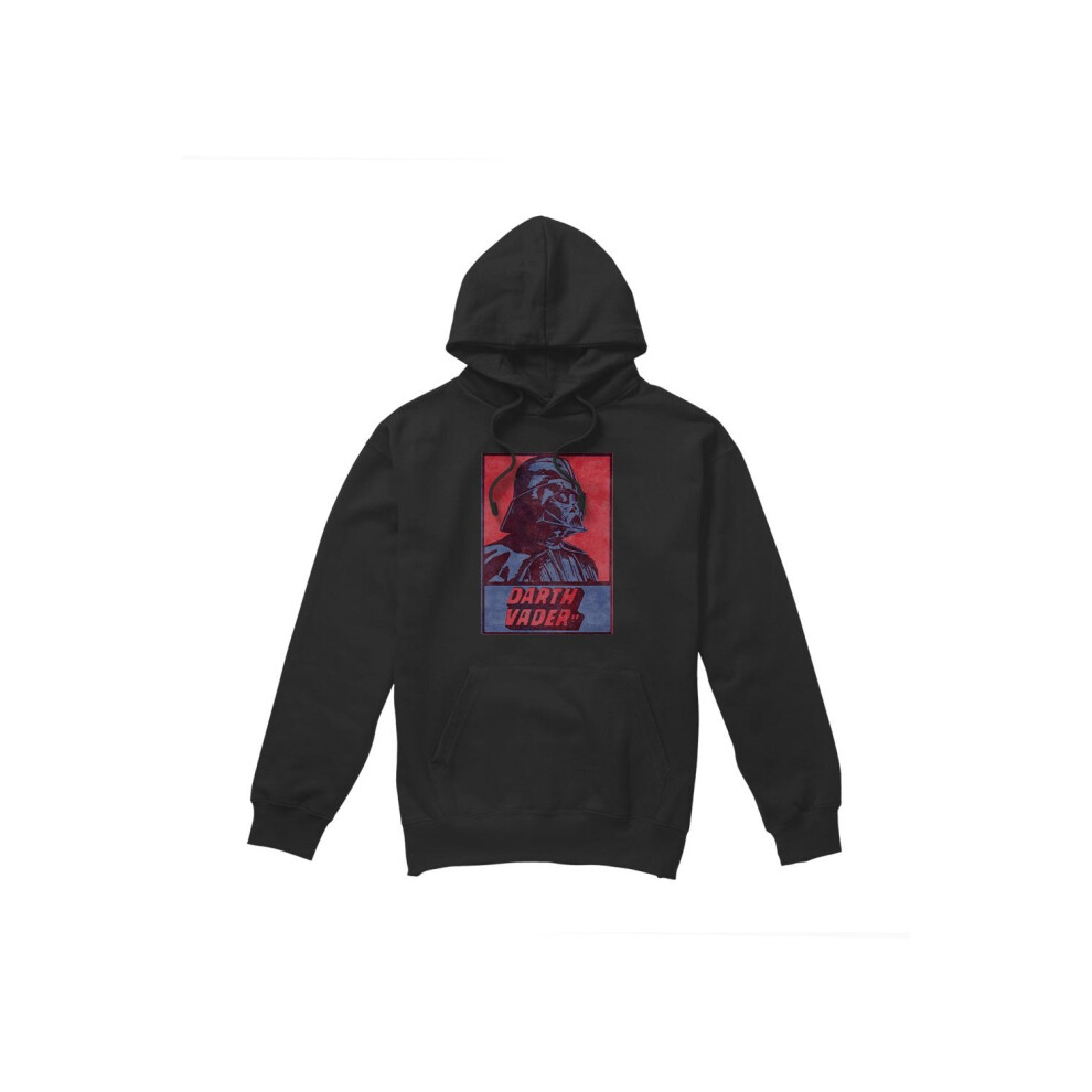 Star Wars (M, ) Mens Darth Vader Card Hoodie Black