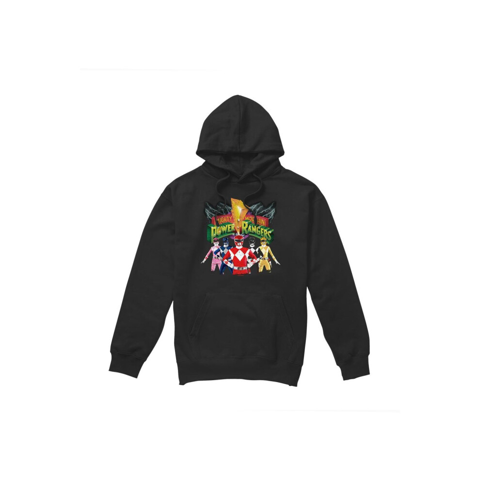 Power Rangers (Xxl, ) Mens Rangers Unite Hoodie Black