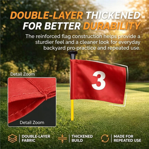 4 Pcs Numbered  Flag for  Practice Putting Green Flags for Yard, Portable  Green Practice 1