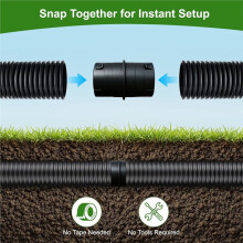 4"Universal Pipe Connector,Corrugated to PVC Pipe Adapter,Yard Drainage Coupler,for 4" SCH 40,4" SDR 35