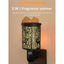 Plug-in Wax Warmer with Digital Display Timer, Electric Wax Burner, Fragrance Warmer and Night Lamp Black US Plug