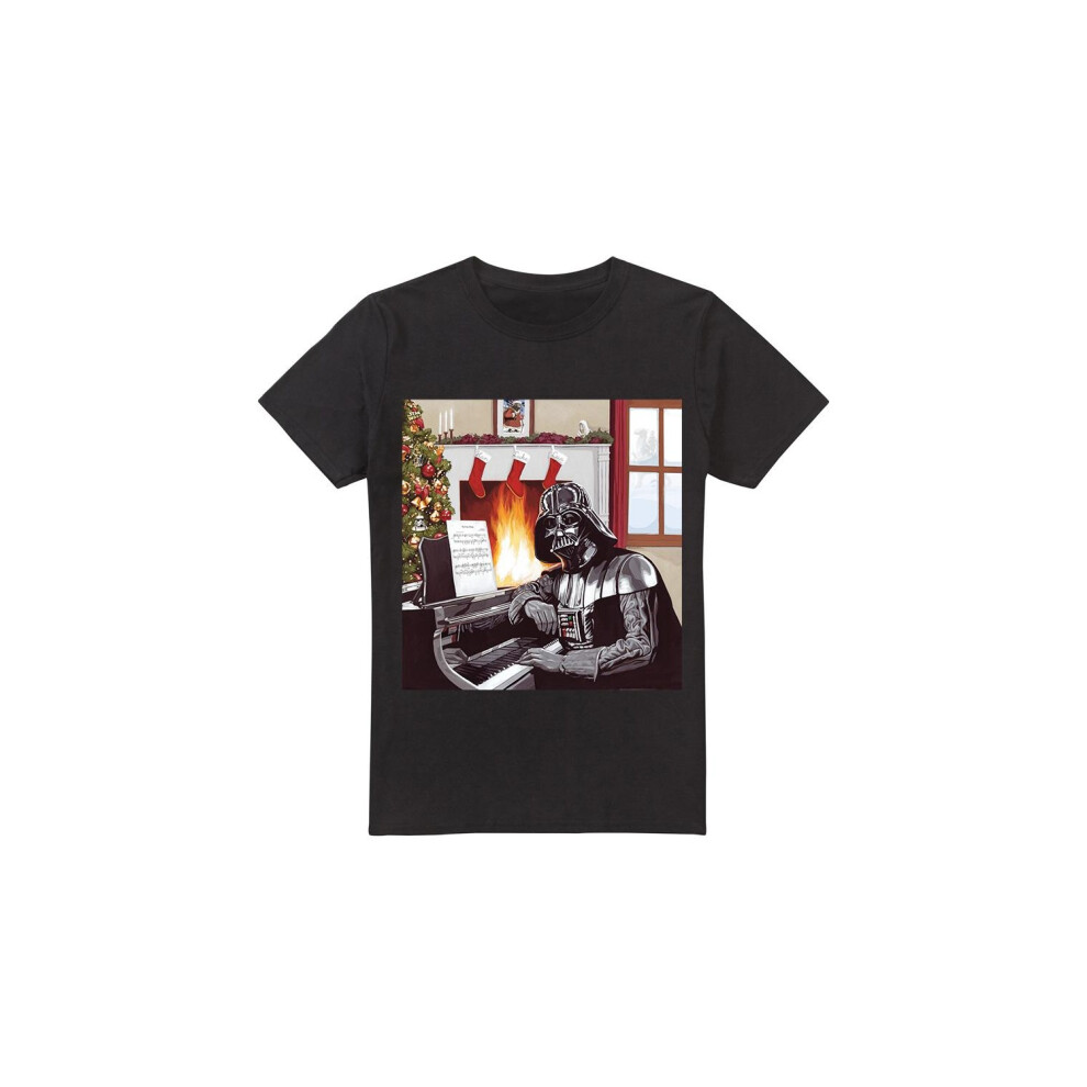Star Wars (Xl, Black) Mens Christmas Carols Darth Vader T-Shirt
