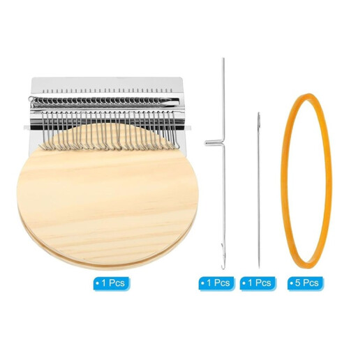 28 Hooks  Weaving Machines Kit, Quickly Small Darning Weave Tool with Accessories for Mending Knitting Clothes 1