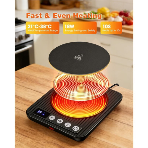 SourdoughStarter Warmer, 21-38 Precise Temperature Control Sourdough Warming Mats,for Home Baking (Black) UK Plug
