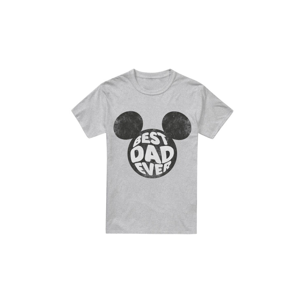 Disney (Xl, Sport Heather) Mens Best Dad Ever Mickey Mouse T-Shirt Multicoloured