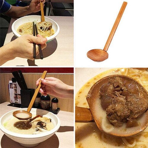 Colher de Sopa de Madeira Artesanal de Ramen JaponêS de 8,5 Polegadas Conjunto de UtensíLios de Madeira 30 PeçAs 2