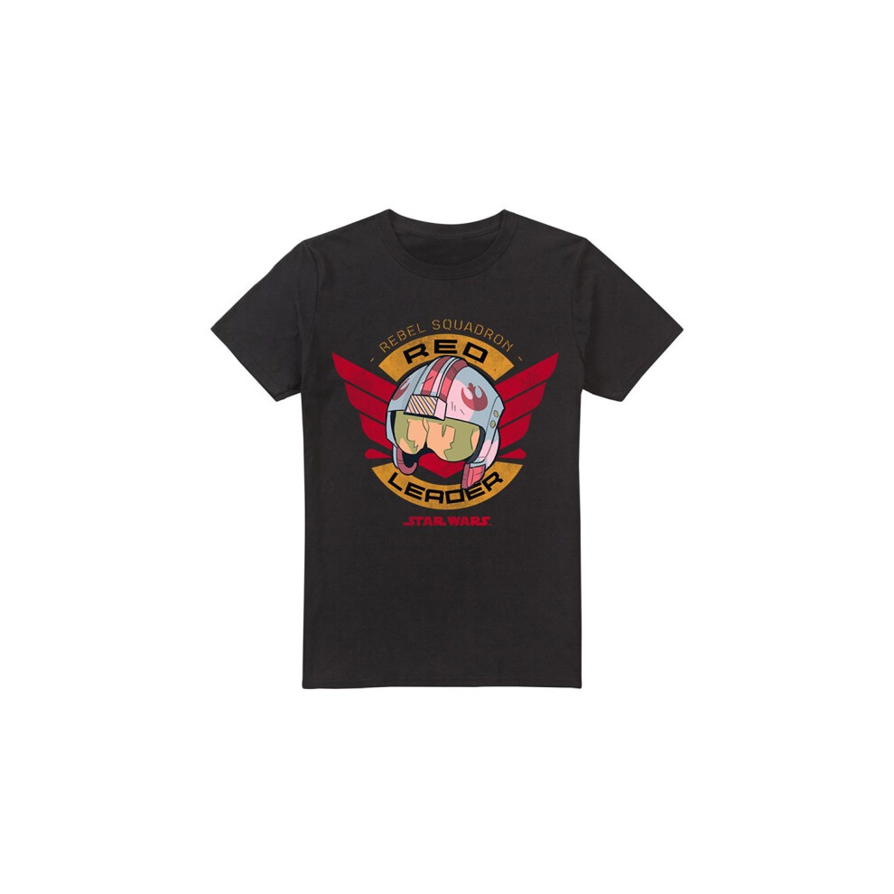 Star Wars (M, Black) Mens Red Leader T-Shirt Black,Red
