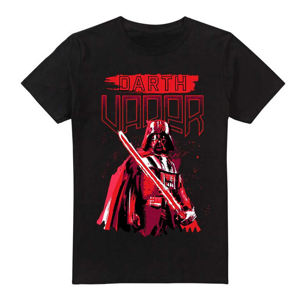 Star Wars (Xl, ) Mens Darth Vader Painted T-Shirt Black