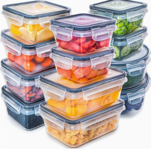 Caixa hermética de plástico para armazenamento e conservação de alimentos, prática e resistente_M 2