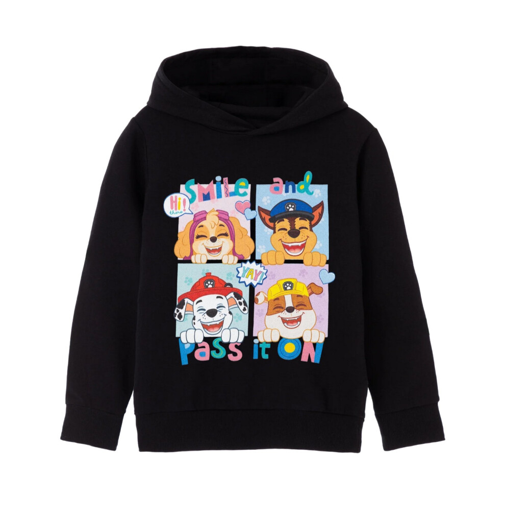 Paw Patrol (7-8 Years, Black) Girls Smile And Pass It On Hoodie