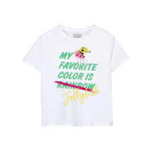 (7-8 Years, White) SpongeBob SquarePants Girls Jelly Fish T-Shirt