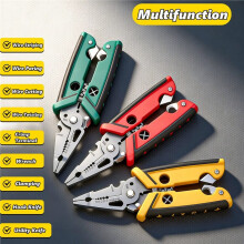 18 in 1 Electrician Pliers Multifunctional Wire Stripper Crimper Pliers Crimping Cutting Professional Electrician Tool A