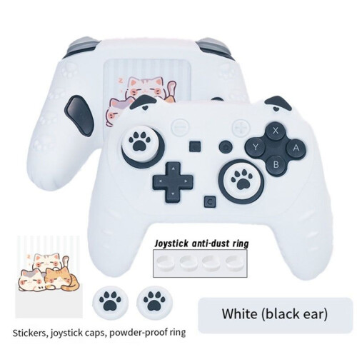 Cat Ear Silicone Case for  2 Pro Game Controller Set Anti-Slip with Joystick Cap for   2 Pro A 1