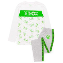 (13-14 Years, White) Xbox Girls Long-Sleeved Pyjama Set