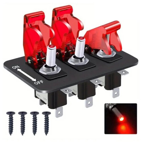 24V 12V Ignition Start Button  Panel for Racing Car, Boat, Truck, Trailer, RV 2