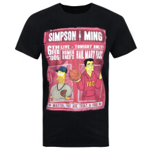 (M, Black) The Simpsons Officially Mens Simpson & Ming T-Shirt