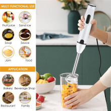 Mixeur Plongeant Électrique Portatif pour Soupes, Smoothies, Sauces et Jus (Prise UE)