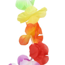6 Set Hawaiano Grass Skirt Fiore Hula Lei Wristband Garland Fancy Dress Costume - Rosa
