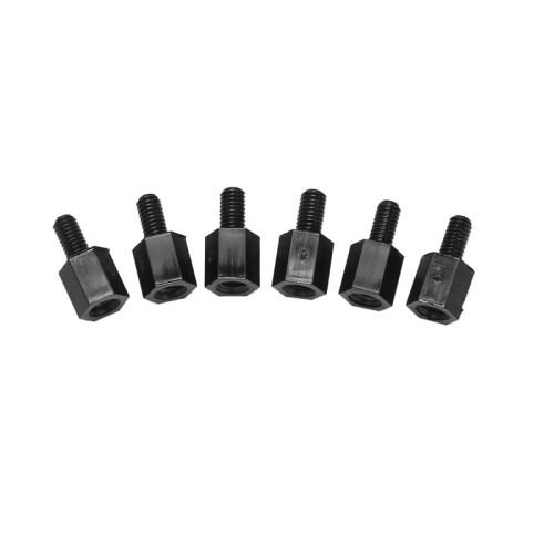 300X Motherboard Nylon Hex Standoff Threaded Spacer M3 Thread 6+6mm Black 2