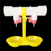 10 Pcs 360 Nipple Water Dispenser for Chicken House with 25mm Pipe Diameter ABS Poultry Double Bowl with Water Cup