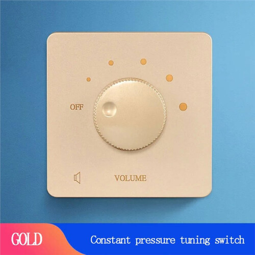 Wall Background Music Constant Pressure 50W 86 Type Tuning  Speaker Volume Controller Sound Regulator Gold 2