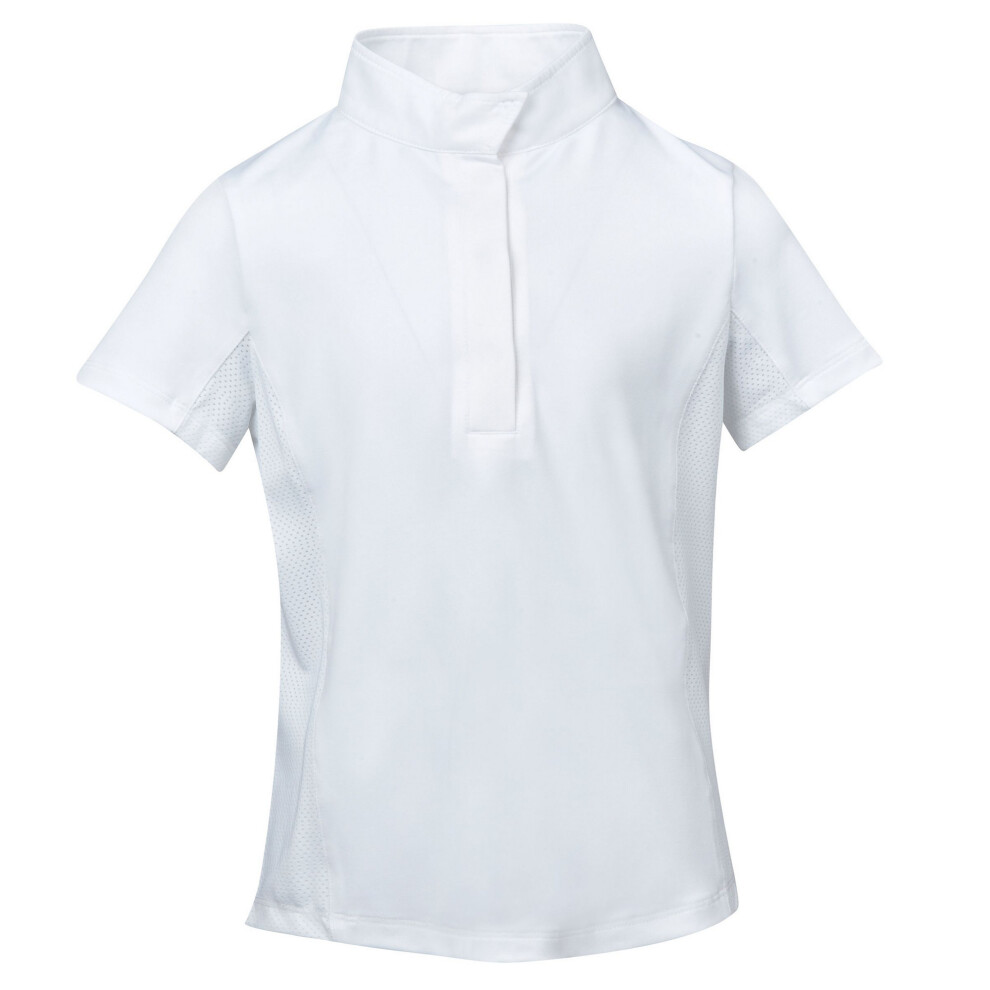 Dublin (M, White) Womens/Ladies Ria Short Sleeve Competition Shirt