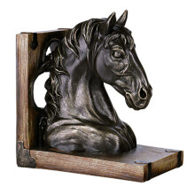 Amerikaanse Retro Paardenkop Boekensteun Ornamenten Hars Antieke Beeldjes Home Boekenplank Decoratie Boekenstandaard Ambachten A