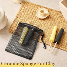 12 Pcs Pottery Sponge for Clay Pottery Sponges with 2-Density Sponge Stick for Pottery Clay Sponge for Pottery Ceramic