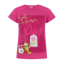 (14-15 Years, Pink) Beauty And The Beast Girls Spell To Be Broken T-Shirt