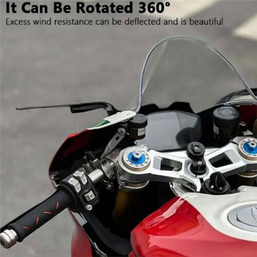 Motorcycle Rearview Mirrors with LED Light Rotating Adjustable Wing Mirrors for  Panigale V2 V4 1