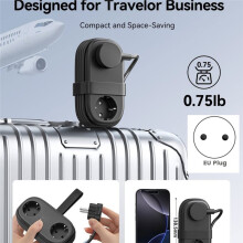 Portable Travel Power Strip 65W GaN Fast Charging Station with 2 AC Outlets 2 USB 2 Type-C EU Plug Adapter Home EU