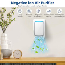 Luftjonisator för Dammkvalster, 4-Pack Anslutningsbar Luftrenare för Hemmet med Negativ Jongenerator Tyst Lukteliminator EU