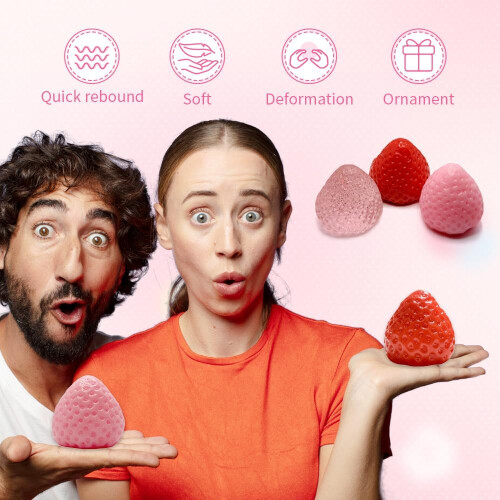 (1pc Pink, -) Iso mansikka squishy 1