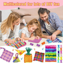 800pcs Refill Loops for 7-Inch Weaving Loom - 8 Color Loom Loops for Potholder Making, Durable Nylon Bands for Kid