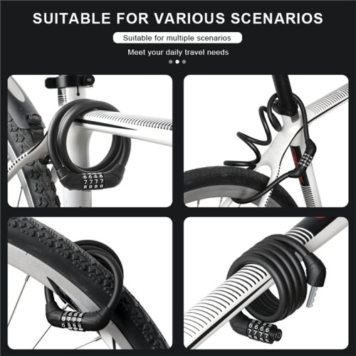 Bicycle Combination Lock Multipurpose Password Cable Lock for Bicycles, Scooters, and Motorcycles 1
