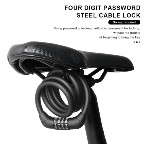 Bicycle Combination Lock Multipurpose Password Cable Lock for Bicycles, Scooters, and Motorcycles 2