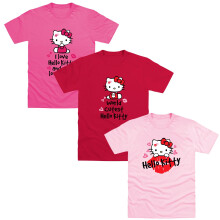 (3-4 Years, Pink/Light Pink/Red) Hello Kitty Childrens/Kids T-Shirt (Pack of 3)