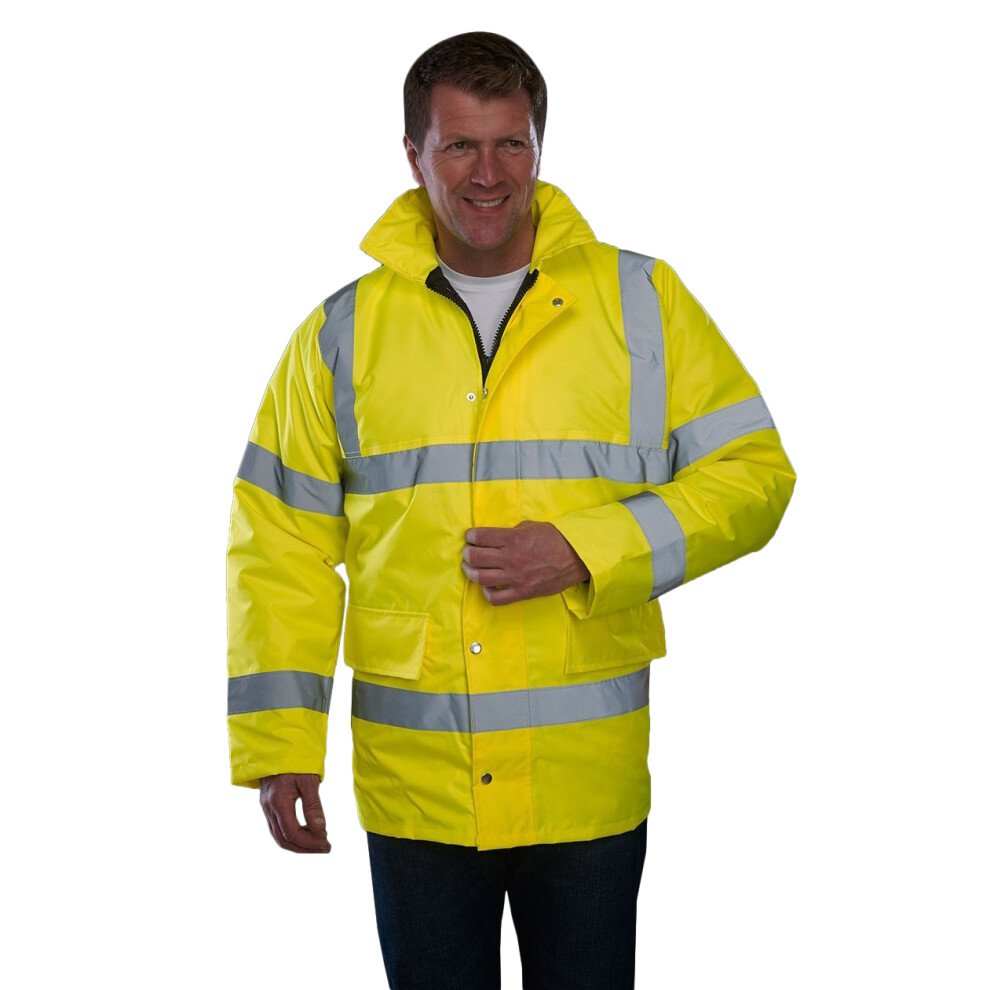 (5Xl, Yellow) Grafters Unisex Safety Hi-Visibility Waterproof Motorway Jacket 5059269327477