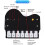 Electronic Piano DIY Kit Circuit Board Soldering Practice Graphical Programming Learning Assembly Kit with Downloader 8